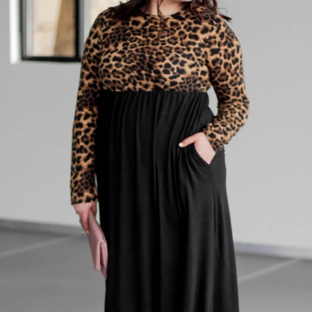 Leopard Print Maxi Dress